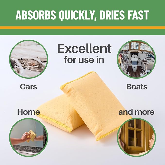 Windshield Cleaner Tool 4-Pack - Car Window & Glass Cleaning Tool, Inside Windshield Cleaner, Auto Windshield Cleaning Kit for Interior Car Windows - Yellow