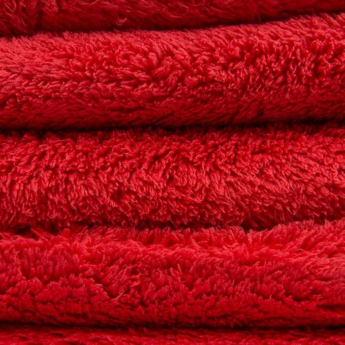 Happy Ending Edgeless Microfiber Towels 16 x 16 Inch Premium Plush Detailing Cloths for Wax Buffing Polish Sealant Interior and Exterior Car Care 3 Pack