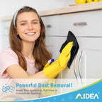 AIDEA Microfiber Cleaning Cloth-800PK, Soft Microfiber Towels for Cars, Absorbent Cleaning Rags, Lint-Free Streak-Free Wash Cloths for House, Kitchen, Window(12in.x12in), Black