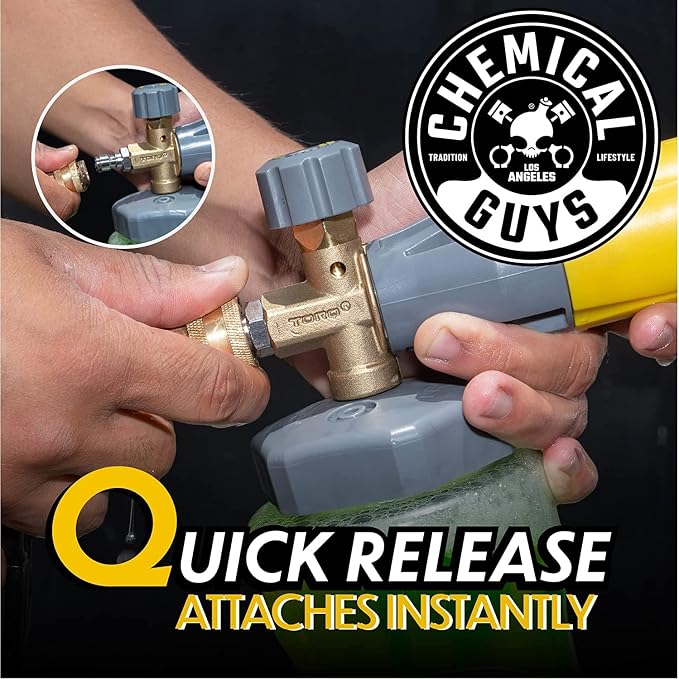 Big Mouth Max Release Foam Cannon - Foam Cannon for Pressure Washer for Car Wash, Home Cleaning, and Boat Wash with 34 oz Bottle