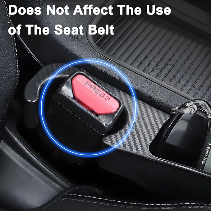 2 PCS Car Seat Gap Filler, Seat Gap Filler with Black-Carbon Fiber Texture for Cars SUV Trucks, Console Side Gap Organizer Storage Box with Charge Cable Hole, Fit for 1.2 Inches Seat Console Gap