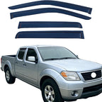 Exterior Tape On Window Visors Deflectors for Nissan Frontier Crew Cab 2005-2021,Side Vent Rain Guard Shade for Frontier 05-21 Crew Cab,Weatherproof & Easy Installation,Truck Accessories-4pcs