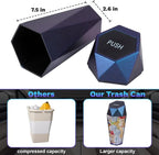 Car Trash Can, 2 Pack Car Trash Bin with Lid, Car Accessories for Women Interior, Car Garbage Can with Additional 2 ABS Hooks and 60pcs Trash Bags, Suitable for Home, Office, Car Organizer