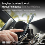 MobNetic Icon.MS MagSafe Compatible Phone Mount, Magnetic Phone Holder for Car w/ 90lb Pull Force, 90º Tilt & 360º Rotation, Aluminum Build, Compatibility for iPhone & Android (Gold)