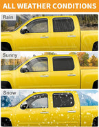 in-Channel Window Rain Guards Fit for Ford F150 2021-2026 SuperCrew Rain Guard Side Window Visor Durable Window Deflectors Truck Vent Visors Vent Shades Car Accessories - 4 pcs
