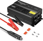 1000W Power Inverter for Car, 12V DC to 110V AC Converter with 3.0A USB Type-C Outlets, 12 Volt Car Cigarette Lighter Battery Inverter for Vehicles