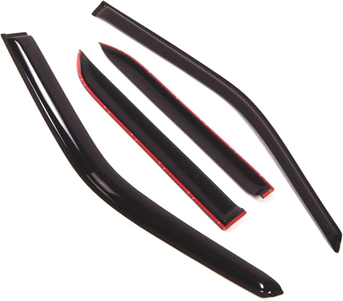 Outside Mount Window Vent Visors Rain Guards Compatible with Honda Passport 1998-2002 | Side Window Wind Deflectors Rain Shields | Smoke Tinted, 4 Pcs Set, DGWV-239