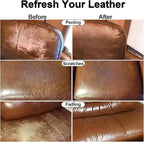 Leather Recoloring Balm, Leather Color Restorer Conditioner, Leather Restorer for Couches Paint, Leather Scratch Remover, Scratch Leather Faded Repair Kits for Vinyl Furniture (Medium Brown, 200ML)