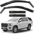 GrandWheel Window Deflectors Smoke Tinted in-Channel Side Window Vent Visor Deflectors Rain Guards Compatible with Yukon 2021-2026 - 4pcs. GW0274