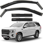 GrandWheel Window Deflectors Smoke Tinted in-Channel Side Window Vent Visor Deflectors Rain Guards Compatible with Yukon 2021-2026 - 4pcs. GW0274
