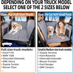 Dog Back Seat Extender for Truck,Truck Seat Cover Back Seat,Dog Hammock for Truck,Pet Seat Covers for Dogs,Hard Bottom Seat Extender for Dogs(Grey,for Full Size Truck)