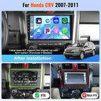 Android 15 Car Stereo for Honda CRV 2007 2008 2009 2010 2011, 9 Inch Touch Screen Wireless CarPlay & Android Auto, Bluetooth, 2GB+64GB, WiFi, GPS Navi, FM/RDS, EQ, 26UI, AHD Rear Camera