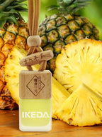 Ikeda Car Air Freshener: Hanging Car Smell Air Freshener | 10ml Hanging Car Perfume | Long Lasting Fragrance | Strong Scents Diffuser for Auto Home (Pineapple|Square)