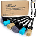 Car Detailing Brushes Set, 8-Piece Auto Detail Cleaning Brush Tool Kit in Ultra-Soft/Middle/Hard, Crevice Brush for Car Interior & Exterior, Leather, Air Vents, Emblems, Wheels Wash & Care