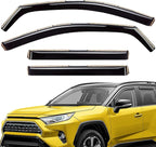 Extra Durable Window Deflectors in-Channel Window Visors Rain Guards Fit for Toyota RAV4 2019-2025, Sun Visors, Wind Vent for Shades, Exterior Car Accessories - 4pcs. AG0668