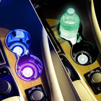 2PCS LED Car Cup Holder Lights, Car Coasters for Cup Holders 7 Colors Changing USB Charging Mat Waterproof Cup Pad, Car Gifts for Men & Women