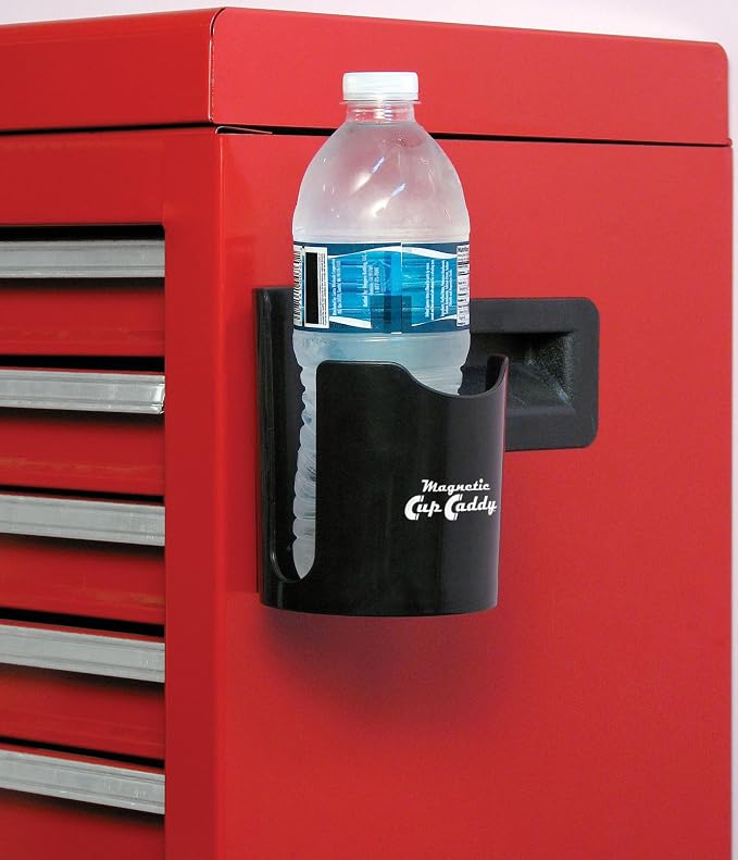 Magnetic Cup Holder - Caddy for Bottles, Glasses, and Cans - Fits on Fridge, Lawnmower, Forklift, Cart, or Ladder - Heavy-Duty Magnet, (Pack of 6)