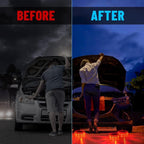 GP908B Emergency Rechargeable LED Road Flares Lights Kit Roadside Warning Car Traffic Safety Beacon Flashing Disc Flare 9 Modes Strobe with Magnetic Base for all vehicles，8 Pack