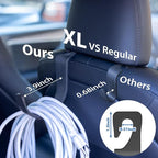 XL Hard Hat Holder for Truck Seat – Heavy-Duty Headrest Hooks, Hardhat Buddy Hanger & Seat Back Organizer for Hard Hats, Bags & Gear, Truck Accessory Organizer, 4-Pack