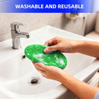 Windshield Cleaning Tool, Car Window Cleaner Windshield Cleaner with 4 Reusable and Washable Microfiber Pads and Extendable Handle Auto Inside Glass Wiper Kit (Green)