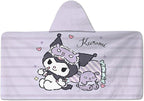 Kurom Printed Soft Cotton Terry Hooded Towel Wrap, Bath Pool Beach Wearable Towel for All Ages, 28 in x 55 in