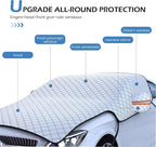 Car Windshield Cover, 91"x98" Heavy Duty Hail Protector Car Cover, Waterproof Windproof Dustproof Car Half Car Cover Sunshade, All-Season Versatility Universal Fit SUV/Truck/Sedan (Silver)