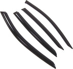 WD2-808B Dark Smoke 4 Pcs Set Window Visor (Outside Mount) Deflector Rain Guard Compatible with 2017-2018 Infiniti Q50