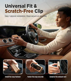 Natural Wooden Car Air Freshener for Vent Clips- Cherry/Vanilla/Bubblegum Scents, Long-Lasting Odor Eliminator with Metal Clip, 3 Refillable Wood Chips for Cars/Trucks/SUVs