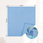Blue Microfiber Cleaning Cloth, 24 Pack Absorbent Cleaning Rags, Lint-Free, Streak-Free Cleaning Towels for Car Kitchen House, 12"X11"