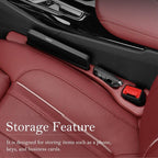 Car Seat Gap Filler 2-Pack, Universal Car Seat Gap Filler Organizer, Seat Gap Plug – Fills Gap Between Seat & Console (Red)