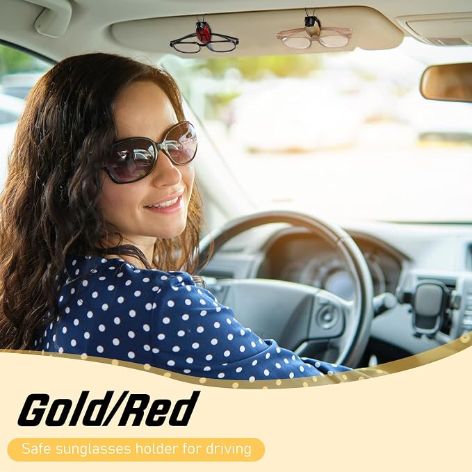 30 Pieces Car Sunglasses Holder for Sun Visor Car Clip Bulk, Accessories Interior Eyeglasses Mount Ticket Card Clip Glasses Holder Auto Clip Holder(15 Colors)