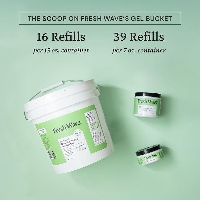 Odor Removing Gel Bucket, 15.5 lb. (248 oz.), Original Scent Refill - Odor Absorbers for Home, Safer Odor Relief, Natural Plant-Based Odor Eliminator, For Cooking, Trash & Pets
