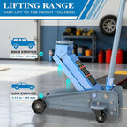 Floor Jack,3 Ton Capacity Fast Lift,Carbon Steel with Wheels car Jack,Heavy Car Floor Jack Max Lift Height 18.15",Providing Stable Support for Various Cars,Blue