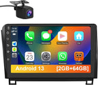 Car Stereo for Toyota Tundra 2007-2013 & Sequoia 2008-2018, Android 13 2GB+64GB 10.1 Inch Touch Screen with CarPlay & Android Auto, Bluetooth, WiFi, FM/AM Radio, Backup Camera