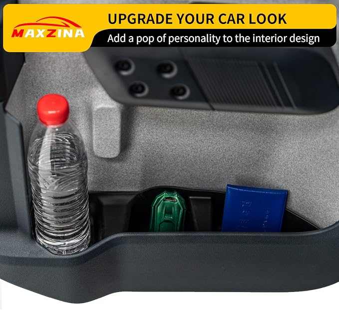 Door Side Storage Tray Compatible with 2022-2025 (Not fit 2026) Ford Maverick Side Door Storage Box Car Side Organizer Phone Pocket Silicone Front & Rear 4PCS Maverick Accessories (Black)