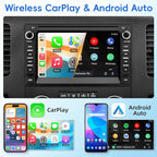 Car Radio for Chevy Silverado GMC Sierra Yukon 2007-2013,Android 13 Touch Screen CarPlay Android Auto Bluetooth GPS Navigation 2+32G Head Unit with Backup Camera