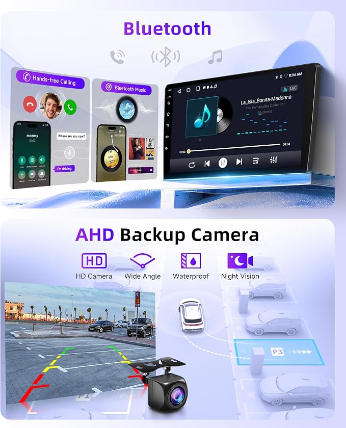 5Ghz WiFi Car Radio Stereo for Toyota Corolla 2009-2013 2+64G, 9" Touch Screen/Android 15/Wireless CarPlay/Android Auto/DSP EQ/GPS/Bluetooth/FM/RDS/SWC/HD Backup Camera