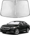 Windshield Sunshade Compatible for Volkswagen VW Passat 2012-2020 2021 2022, Sun Visor for Front Windshield & Window Sun Shade Cover, UV Heat Blocker & Protector, Car Accessories