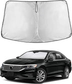Windshield Sunshade Compatible for Volkswagen VW Passat 2012-2020 2021 2022, Sun Visor for Front Windshield & Window Sun Shade Cover, UV Heat Blocker & Protector, Car Accessories