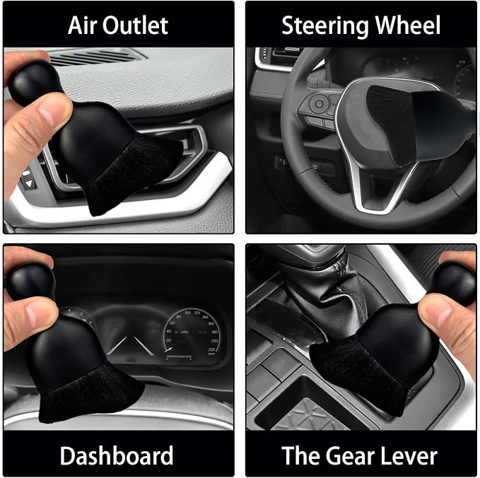 Car Interior Dust Brush, Auto Detailing Brush, Soft Bristles Car Cleaning Brushes, Tool for Air Conditioner Vents, Leather, Computer, Scratch Free, Car Interior Accessories