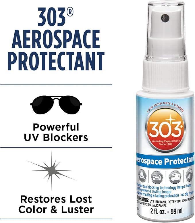 Aerospace Protectant – UV Protection – Repels Dust, Dirt, & Staining – Smooth Matte Finish – Restores Like-New Appearance – 2 Fl. Oz. (30302) (Pack of 2)