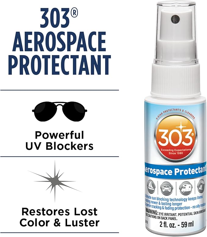 Aerospace Protectant – UV Protection – Repels Dust, Dirt, & Staining – Smooth Matte Finish – Restores Like-New Appearance – 2 Fl. Oz. (30302)