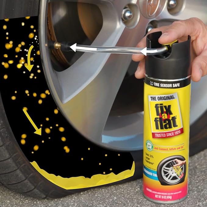 Tire Repair, 16 oz, 2-Pack | Emergency Use | Eco-Friendly Formula | For Standard Tires | Universal Fit