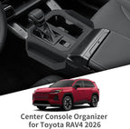 ABS Center Console Organizer for Toyota RAV4 2026 Hanging Storage Box Interior auto Accessories Black