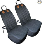 2PCS Dog Car Front Seat Covers Scratch-Proof Pet Car Seat Cover Non-Slip Car Seat Protector for Dogs Bucket Seat Cover for Trucks, Cars & SUVs