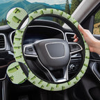 Funny Pickle Steering Wheel Cover, Non Slip Polyester Car Wheel Protector for Car SUV Truck, Universal 15 Inch