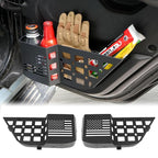 MAIKER Metal Rear Door Storage Box Compatible with 2018-2025 Jeep Wrangler JL JLU 4XE & 2020-2025 Gladiator JT, Insert Organizer Box Pockets for Replace Sagging Nets, 2PCS(Black)