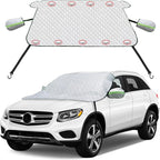 Car Windshield Cover for Ice and Snow - Magnetic Car Windshield Snow Cover, Winter Frost Guard Car Window Covers Snow Shield Ice Cover & 4-Layer, Anti-UV for Most Cars Big Size (67x 59in)