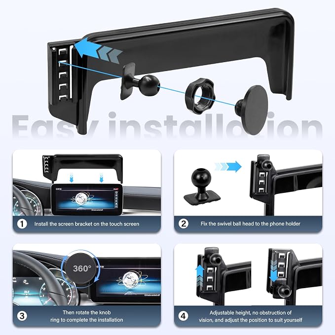 Car Phone Holder for Benz GLC 2016-2019,Benz C-Class 2015-2018- for MagSafe Magnetic Cell Phone Mount for GLC Accessories 7 inch Screen - Strong Magnets for iPhone
