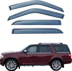 Tape On Window Visors Rain Guards Compatible with 1997-2017 Ford Expedition,1998-2017 Lincoln Navigator,Side Vent Visors Window Deflectors Shade for Ford Expedition 1997-2017,Car Accessories-4pcs